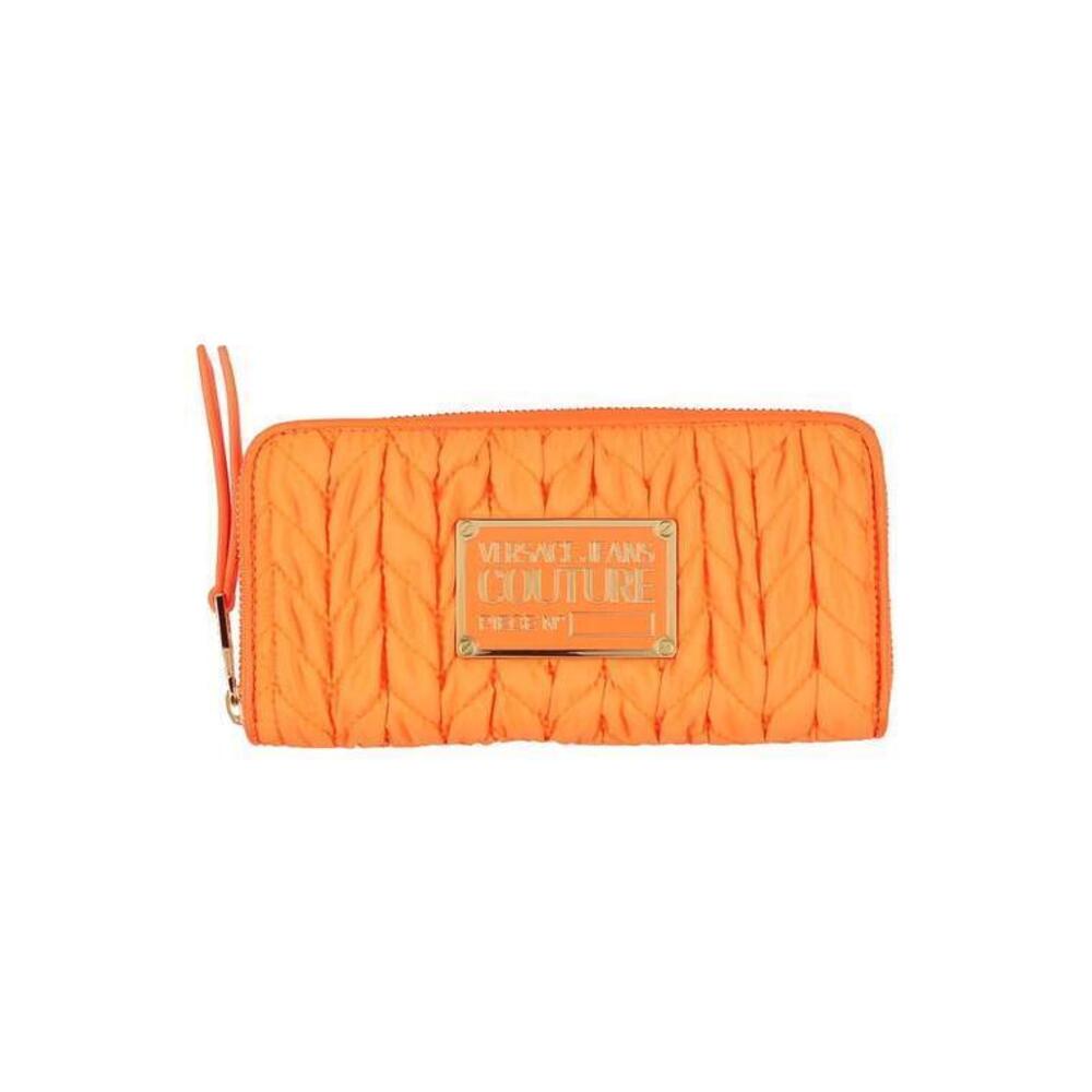 Versace Leather Wallet JEANS COUTURE Orange